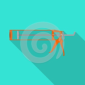 Isolated object of hotmelt and pistol sign. Graphic of hotmelt and caulk vector icon for stock.