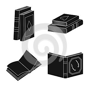 Isolated object of illustration and information sign. Collection of illustration and bookstore stock vector illustration