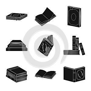 Isolated object of illustration and information sign. Collection of illustration and bookstore  vector icon for stock.