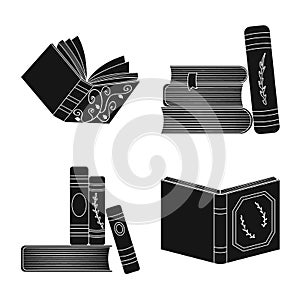 Isolated object of illustration and information symbol. Set of illustration and bookstore vector icon for stock.