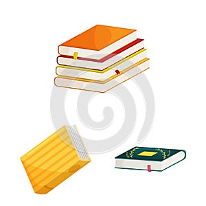 Isolated object of library and bookstore symbol. Collection of library and literature stock symbol for web.