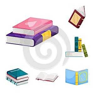 Isolated object of library and bookstore symbol. Collection of library and literature vector icon for stock.