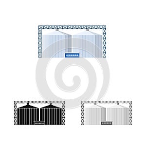 Isolated object of manufactory and busines sign. Set of manufactory and eco stock symbol for web.