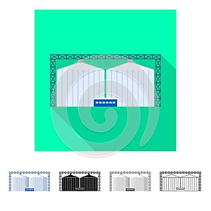 Isolated object of manufactory and busines symbol. Set of manufactory and eco stock vector illustration.