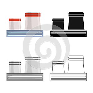 Isolated object of manufactory and engineering symbol. Collection of manufactory and process vector icon for stock.