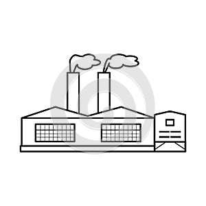 Isolated object of manufactory and fuel icon. Set of manufactory and oil stock vector illustration.