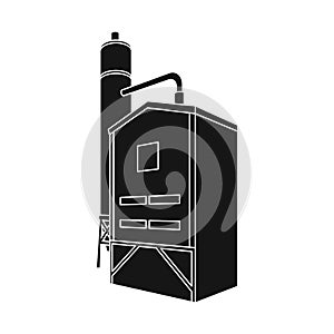 Isolated object of manufactory and fuel sign. Collection of manufactory and refinery stock symbol for web.