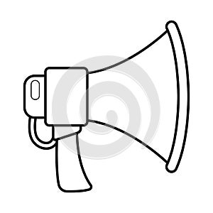 Isolated object of megaphone and warning logo. Graphic of megaphone and scream vector icon for stock.