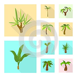 Isolated object of nature and flora logo. Set of nature and ecology vector icon for stock.