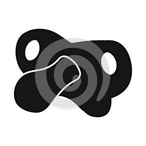 Isolated object of nipple and pacifier symbol. Graphic of nipple and pacify stock symbol for web.