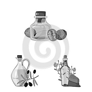 Isolated object of nutrition and organics icon. Set of nutrition and glass stock symbol for web.