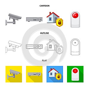 Isolated object of office and house symbol. Collection of office and system stock vector illustration.