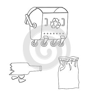 Isolated object of order and recycling icon. Collection of order and sort stock symbol for web.