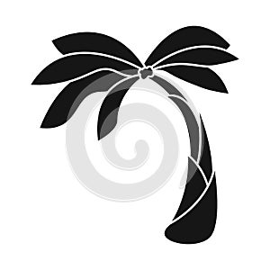 Isolated object of palm and exotic sign. Set of palm and trunk stock symbol for web.