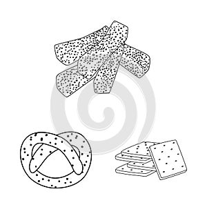 Isolated object of product and menu icon. Set of product and flavor vector icon for stock.