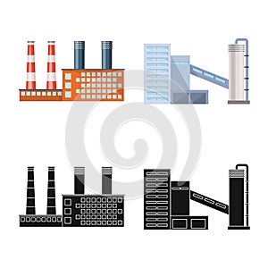 Isolated object of production and structure icon. Set of production and technology vector icon for stock.