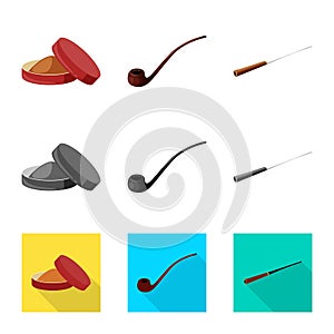 Isolated object of refuse and stop symbol. Collection of refuse and habit vector icon for stock.