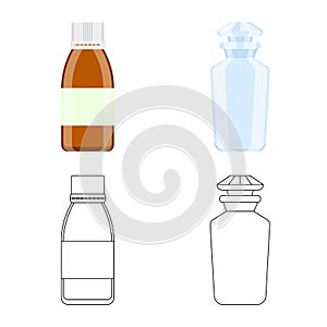 Isolated object of retail and healthcare sign. Set of retail and wellness stock symbol for web.