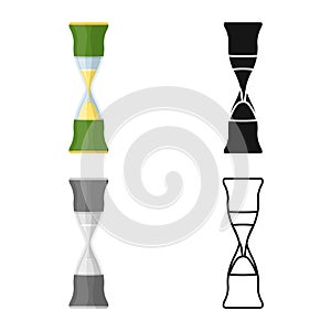 Isolated object of sandglass and trustworthy sign. Graphic of sandglass and clock stock symbol for web.