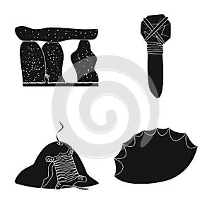 Isolated object of sapiens and development logo. Collection of sapiens and age vector icon for stock.