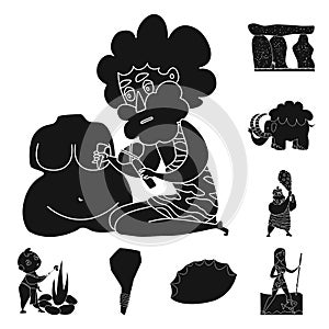 Isolated object of sapiens and development  sign. Collection of sapiens and age vector icon for stock.