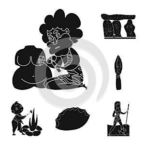 Isolated object of sapiens and development sign. Collection of sapiens and age vector icon for stock.
