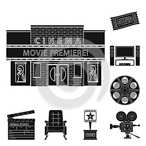 Isolated object of session and viewing symbol. Collection of session and theater stock vector illustration.