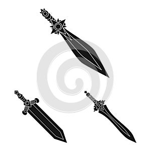 Vector illustration of sharp and blade sign. Collection of sharp and dagger stock vector illustration.