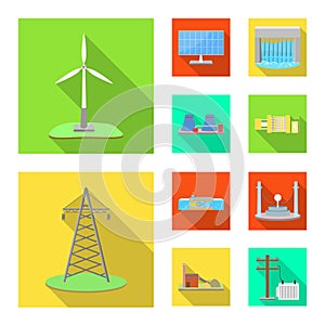Isolated object of source and environment icon. Collection of source and bio stock vector illustration.