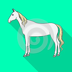 Isolated object of steed and white symbol. Set of steed and hoofed stock symbol for web.