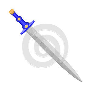 Isolated object of sword and dagger icon. Collection of sword and weapon stock symbol for web.