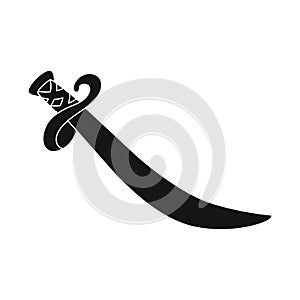 Isolated object of sword and dagger icon. Set of sword and weapon stock vector illustration.
