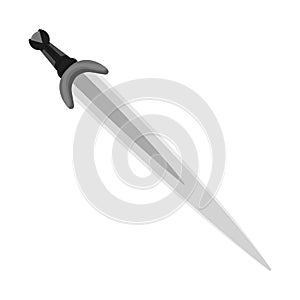 Isolated object of sword and dagger logo. Set of sword and weapon stock vector illustration.