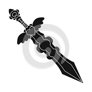 Isolated object of sword and dagger sign. Collection of sword and weapon stock symbol for web.