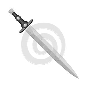 Isolated object of sword and dagger sign. Set of sword and weapon vector icon for stock.