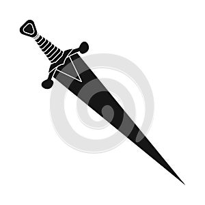 Isolated object of sword and dagger symbol. Set of sword and weapon stock symbol for web.