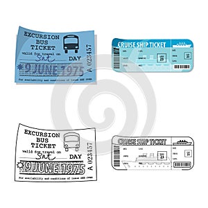 Isolated object of ticket and admission icon. Set of ticket and event stock symbol for web.