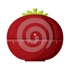 Vector illustration of timer and tomato sign. Graphic of timer and clock vector icon for stock.