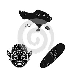 Isolated object of and traditional logo. Collection of and bali stock symbol for web.