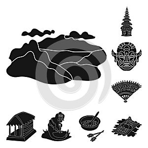 Isolated object of  and traditional symbol. Collection of  and bali stock symbol for web.