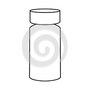 Isolated object of vial and bottle icon. Graphic of vial and inoculation stock vector illustration.