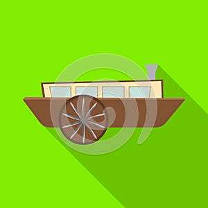 Isolated object of wagon and carriage symbol. Graphic of wagon and old stock vector illustration.