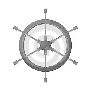 Isolated object of wheel and ship logo. Set of wheel and navigation stock vector illustration.