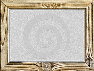 Isolated object. Wooden frame with black background, blackboard or school board isolated on white. Copy space for your text. Free