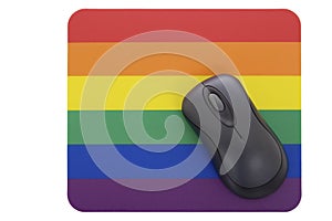Isolated objects: rainbow mousepad photo
