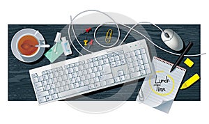 Isolated office supplies