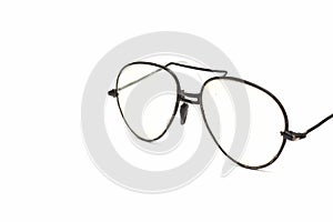 Isolated old broken glasses