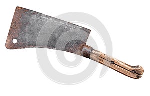 Isolated Meat Cleaver Or Hatchet photo