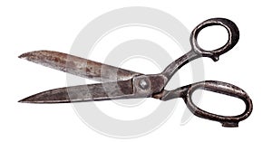 Isolated old scissors