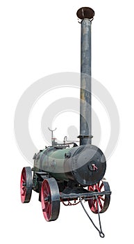 Isolated old steam machine